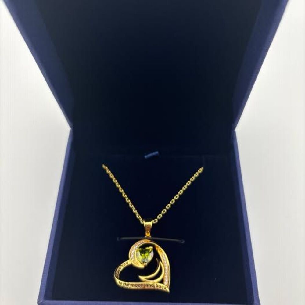 Peridot Heart Pendant Necklace
